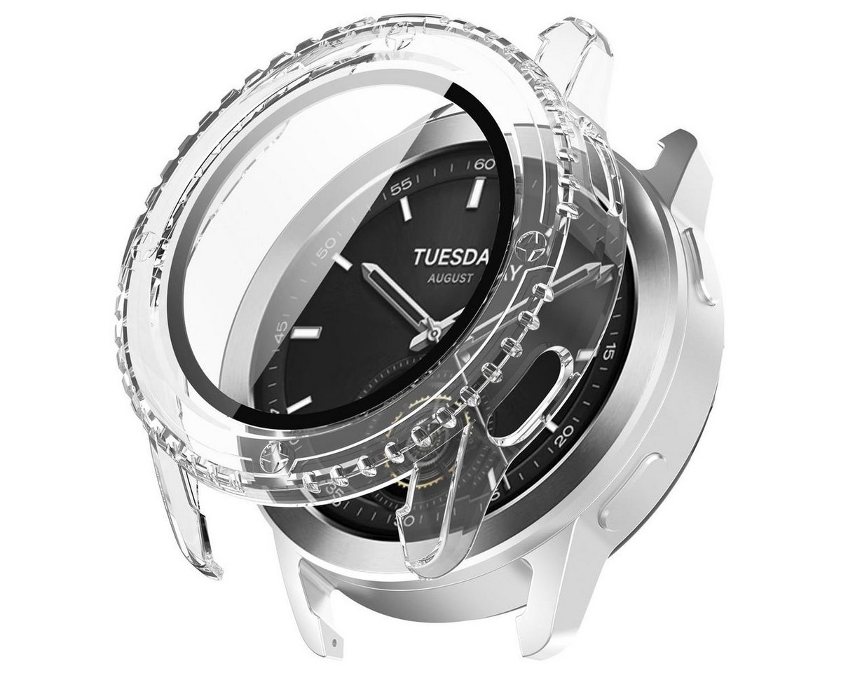 Wigento Smartwatch-Hülle Für Xiaomi Watch S3 Kunststoff Watch Hülle + H9 Schutzglas Transparent von Wigento