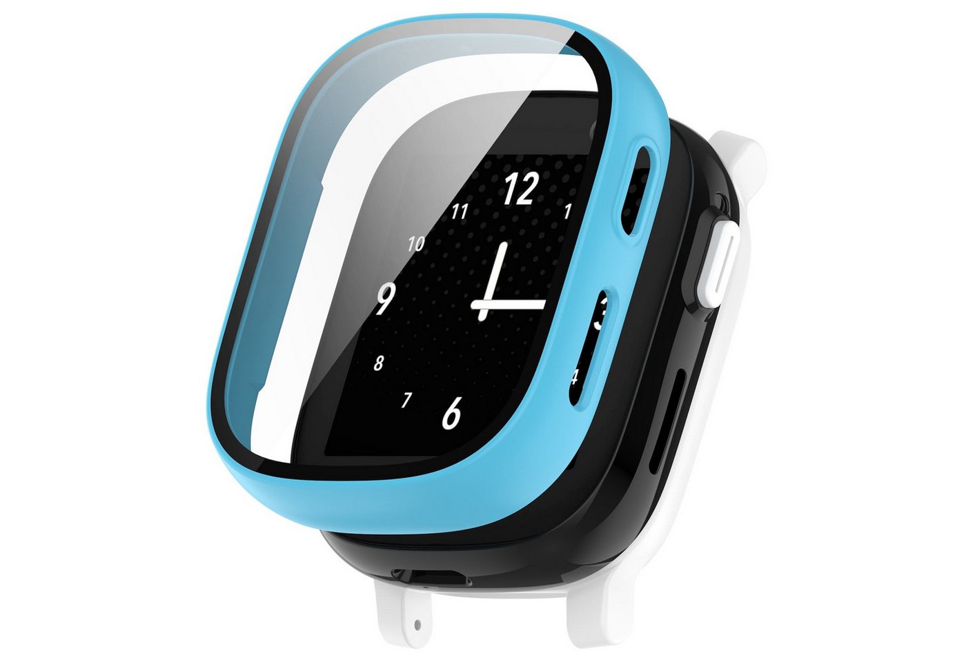 Wigento Smartwatch-Hülle Für Xplora X6 Play / X6 Children Schutz Hülle + 3D Hart Glas Blau von Wigento