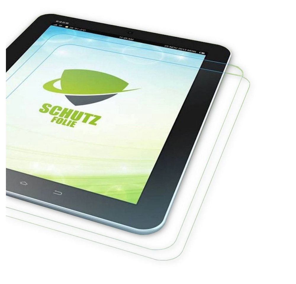 Wigento Tablet-Hülle 2x Displayschutzfolie für Samsung Galaxy Tab 4 7.0 SM-T230 + Poliertuch von Wigento