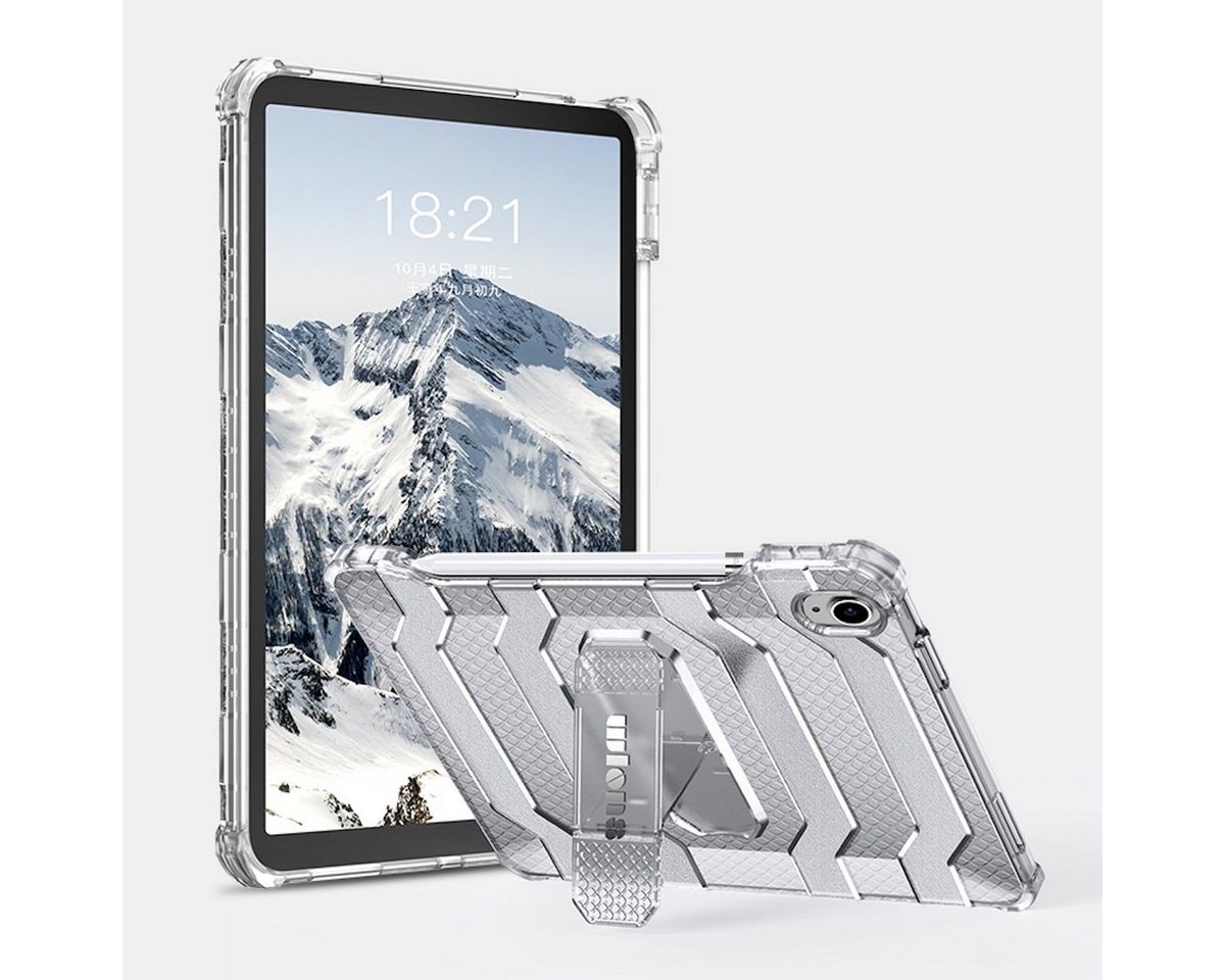Wigento Tablet-Hülle Für Apple iPad 10.9 2022 10 Gen. aufstellbare Outdoor Hybrid Blau Tablet Tasche Etuis von Wigento