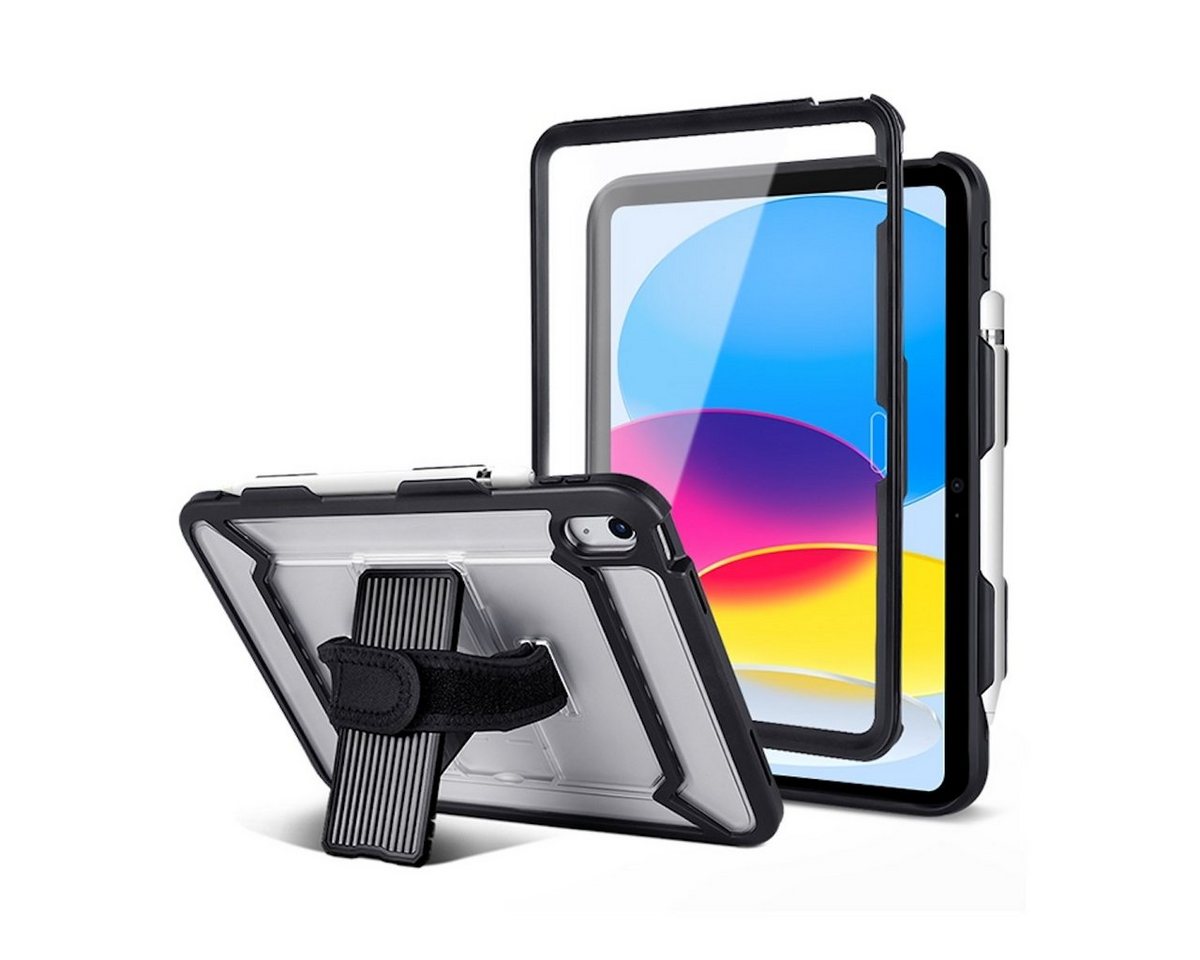 Wigento Tablet-Hülle Für Apple iPad 10.9 2022 10 Gen. aufstellbare Outdoor Hybrid Transparent / Schwarz Tablet Tasche Etuis Wigento Tablet-Hülle Für Apple iPad 10.9 2022 10 Gen. aufstellbare Outdoor Hybrid Transparent / Schwarz Tablet Tasche Etuis von Wigento