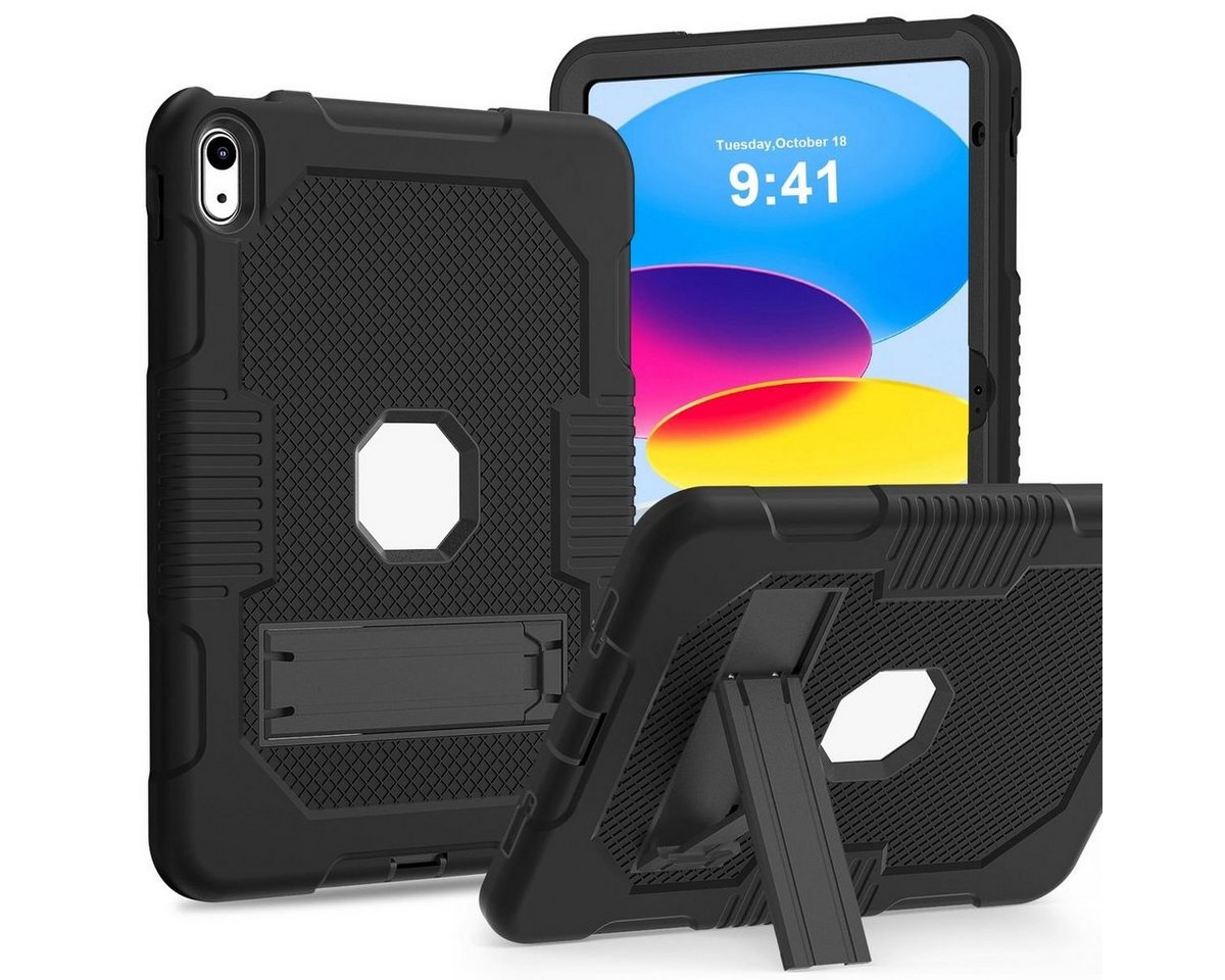 Wigento Tablet-Hülle Für Apple iPad 10.9 2022 10. Gen aufstellbare Outdoor Hybrid Schwarz Tablet Tasche Etuis Wigento Tablet-Hülle Für Apple iPad 10.9 2022 10. Gen aufstellbare Outdoor Hybrid Schwarz Tablet Tasche Etuis von Wigento