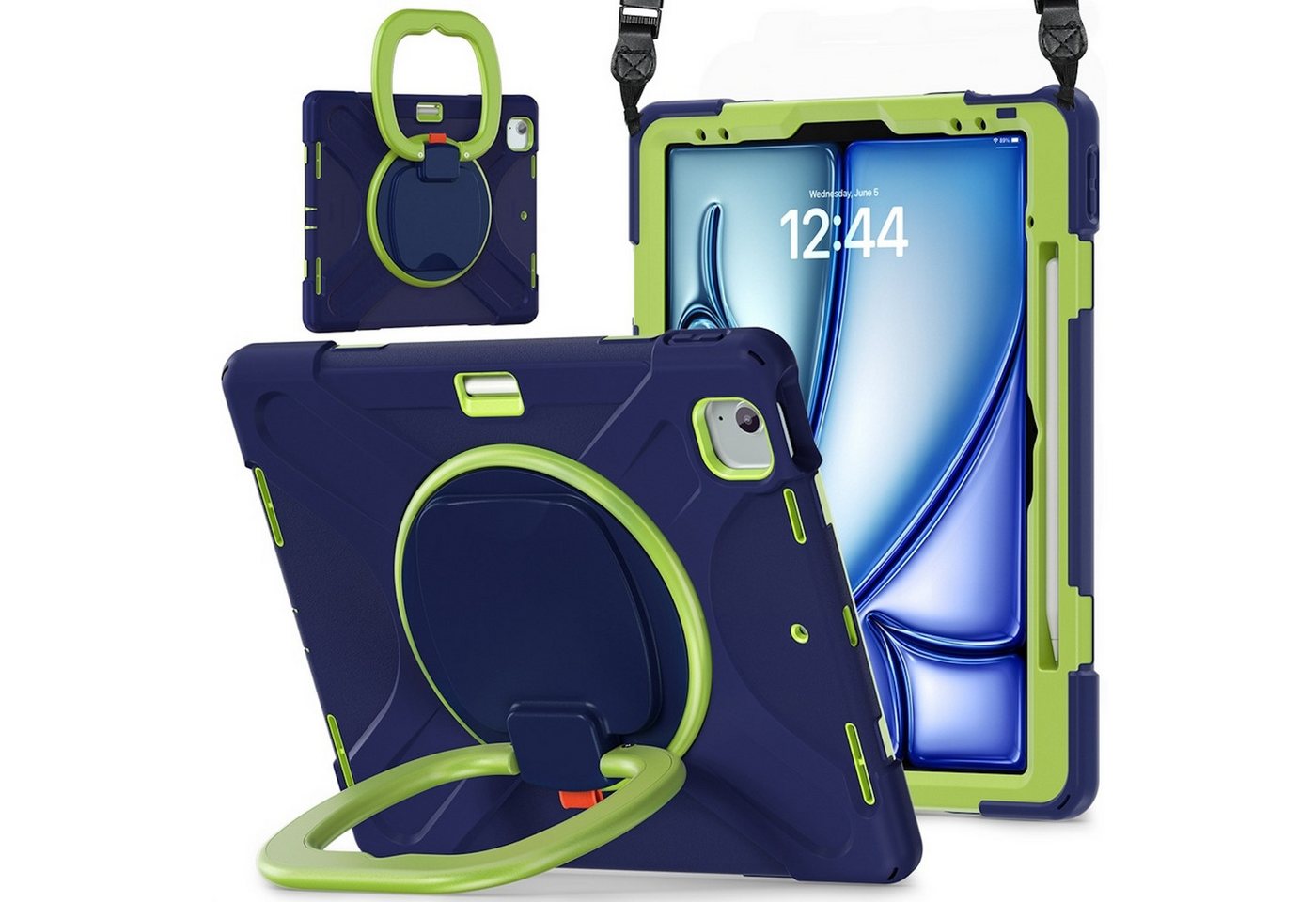 Wigento Tablet-Hülle Für Apple iPad Air 13 2025 / 2024 / Pro 12.9 2022 360 Hybrid Tasche Wigento Tablet-Hülle Für Apple iPad Air 13 2025 / 2024 / Pro 12.9 2022 360 Hybrid Tasche von Wigento