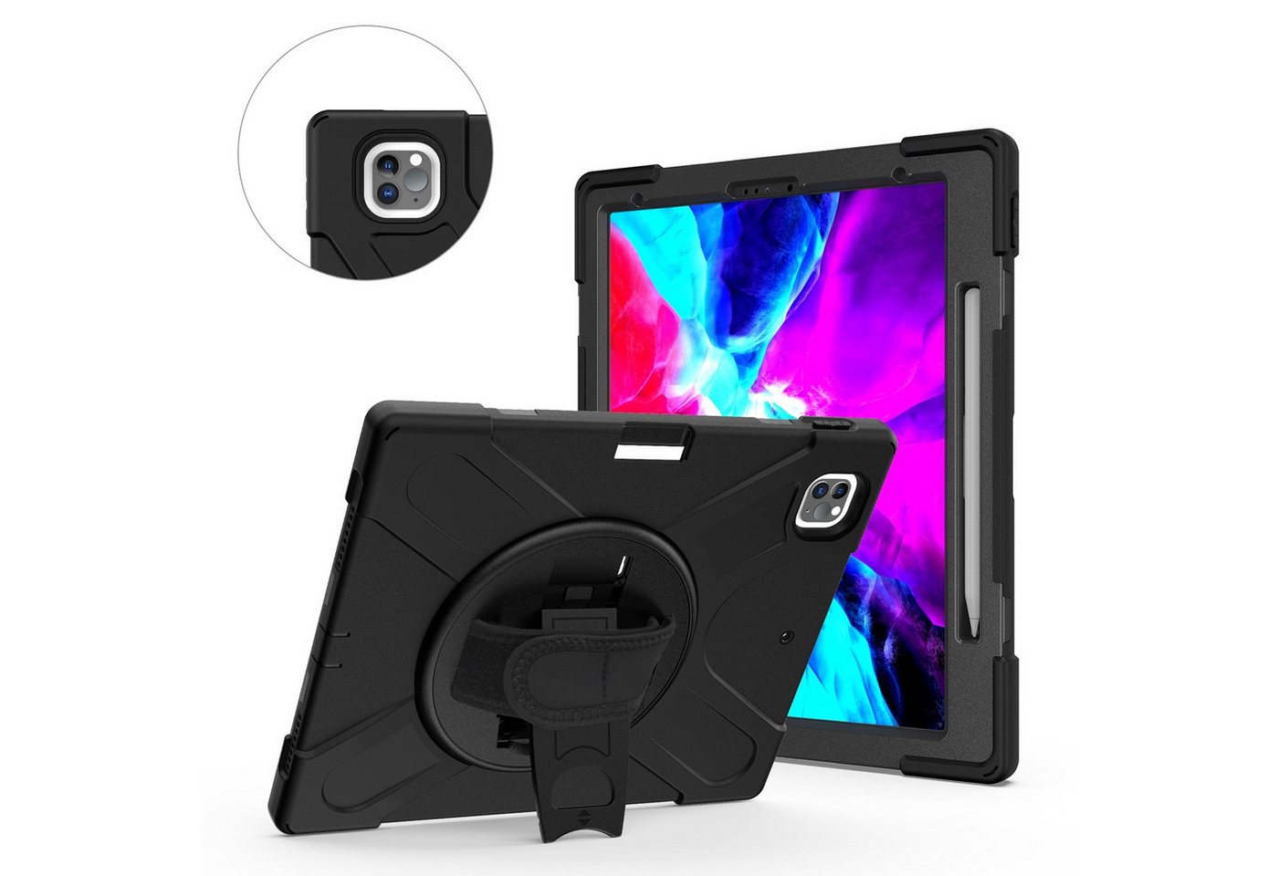 Wigento Tablet-Hülle Für Apple iPad Air 13 2025 / 2024 / Pro 12.9 22 Hybrid 360 Grad Hülle Wigento Tablet-Hülle Für Apple iPad Air 13 2025 / 2024 / Pro 12.9 22 Hybrid 360 Grad Hülle von Wigento