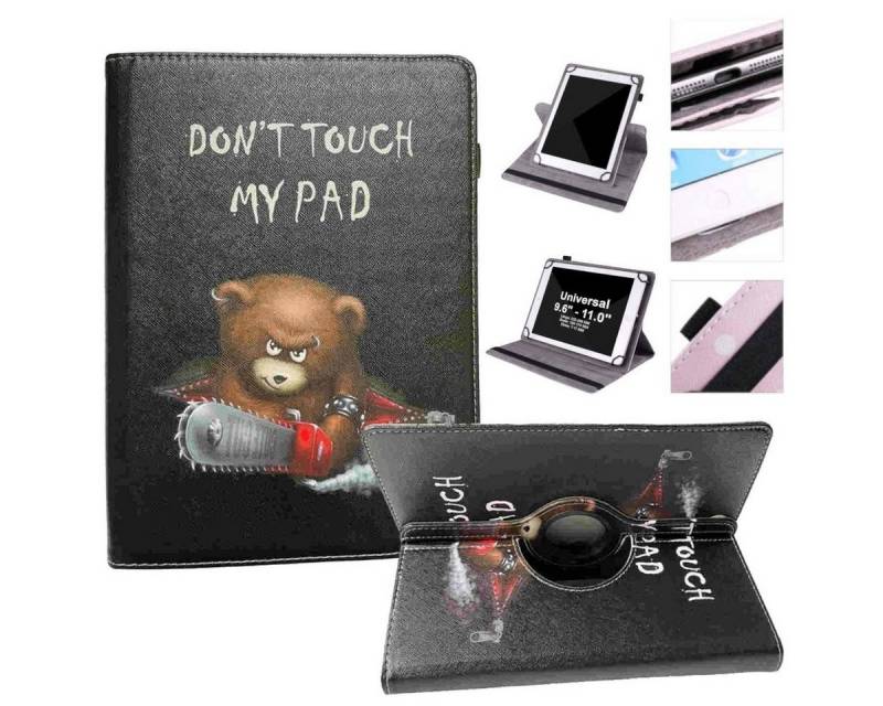 Wigento Tablet-Hülle Für Apple iPad Air 11" 2025 / 2024 360 Grad Uni Motiv 7 Tasche Hülle von Wigento