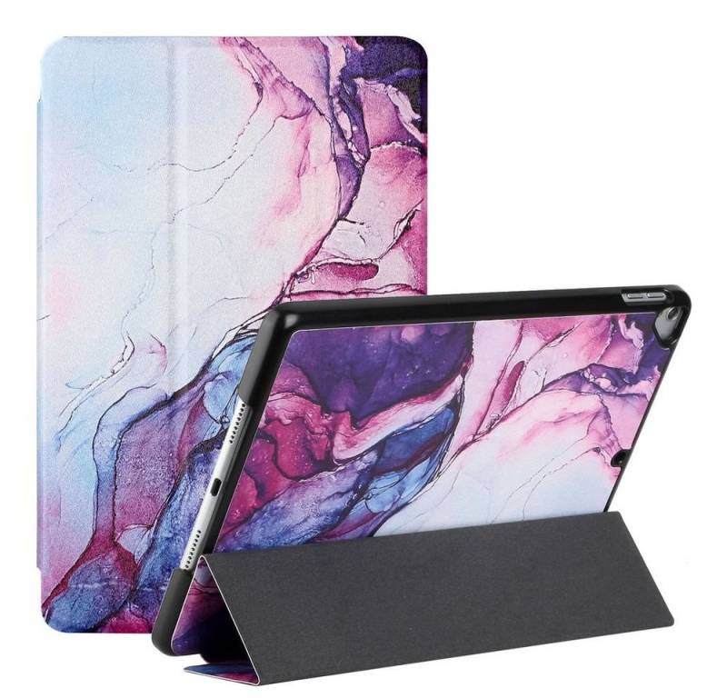 Wigento Tablet-Hülle Für Apple iPad Pro 10.5 2017 / Air 10.5 2019 / 10.2 2019 / 10.2 2020 3folt Wake UP Smart Cover Etuis Hülle Case Schutz Motiv 7 von Wigento