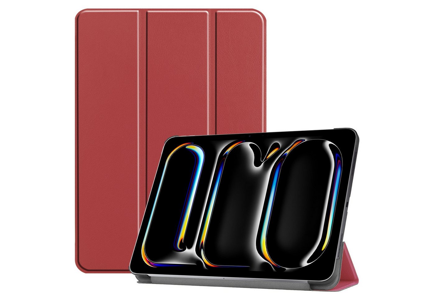 Wigento Tablet-Hülle Für Apple iPad Pro 11 2024 3folt Wake UP Smart Cover Tasche Hülle Rot, TPU Schutzhülle Smart Case Cover Auto Sleep / Wake UP Wigento Tablet-Hülle Für Apple iPad Pro 11 2024 3folt Wake UP Smart Cover Tasche Hülle Rot, TPU Schutzhülle Smart Case Cover Auto Sleep / Wake UP von Wigento