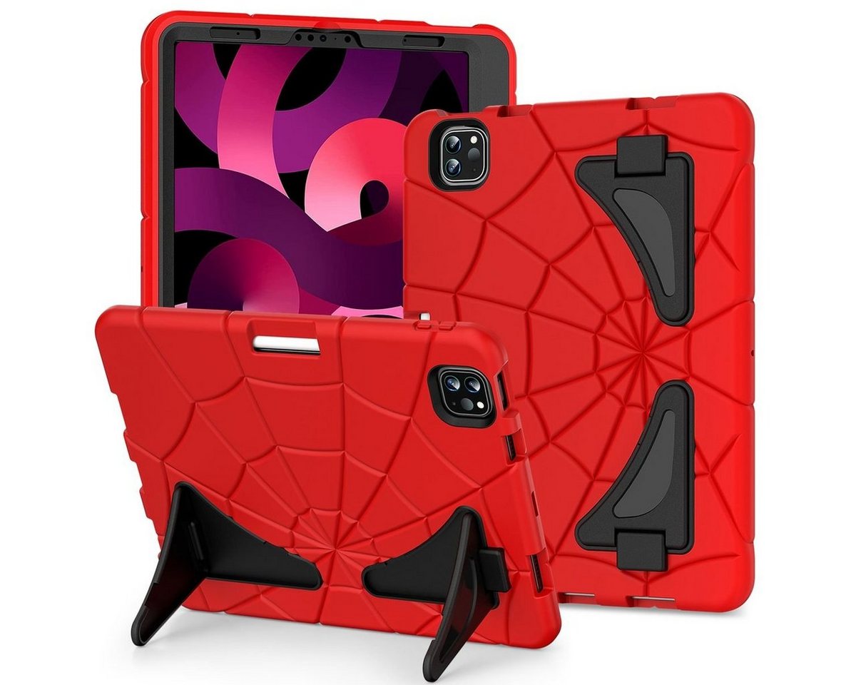 Wigento Tablet-Hülle Für Apple iPad Air 11 2025 / 2024 / Pro 11.0 2022 Hybrid PC Hülle Rot von Wigento