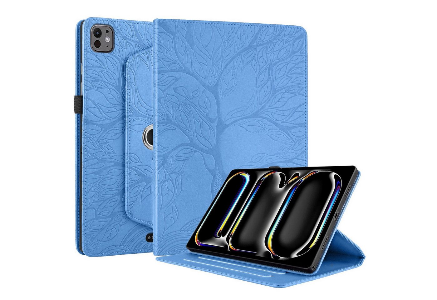 Wigento Tablet-Hülle Für Apple iPad Pro 13 2024 360 Grad Baum Motiv Kunstleder Hülle Tasche Wigento Tablet-Hülle Für Apple iPad Pro 13 2024 360 Grad Baum Motiv Kunstleder Hülle Tasche von Wigento
