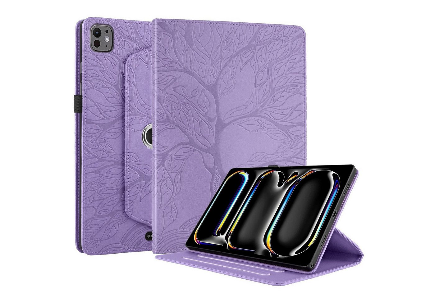 Wigento Tablet-Hülle Für Apple iPad Pro 13 2024 360 Grad Baum Motiv Kunstleder Hülle Tasche Wigento Tablet-Hülle Für Apple iPad Pro 13 2024 360 Grad Baum Motiv Kunstleder Hülle Tasche von Wigento