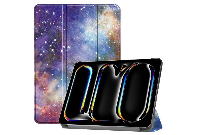 Wigento Tablet-Hülle Für Apple iPad Pro 13 2024 3folt Wake UP Smart Cover Tasche Hülle, Kunst-Leder Schutzhülle Smart Case Cover Auto Sleep / Wake UP von Wigento
