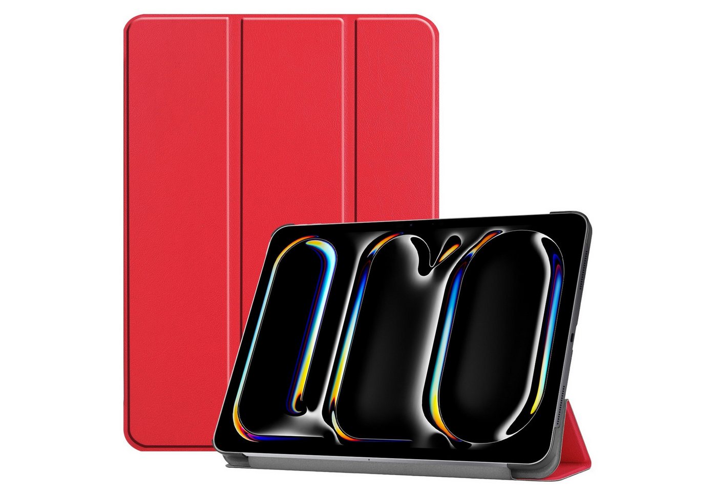 Wigento Tablet-Hülle Für Apple iPad Pro 13 2024 3folt Wake UP Smart Cover Tasche Hülle Rot, TPU Schutzhülle Smart Case Cover Auto Sleep / Wake UP Wigento Tablet-Hülle Für Apple iPad Pro 13 2024 3folt Wake UP Smart Cover Tasche Hülle Rot, TPU Schutzhülle Smart Case Cover Auto Sleep / Wake UP von Wigento