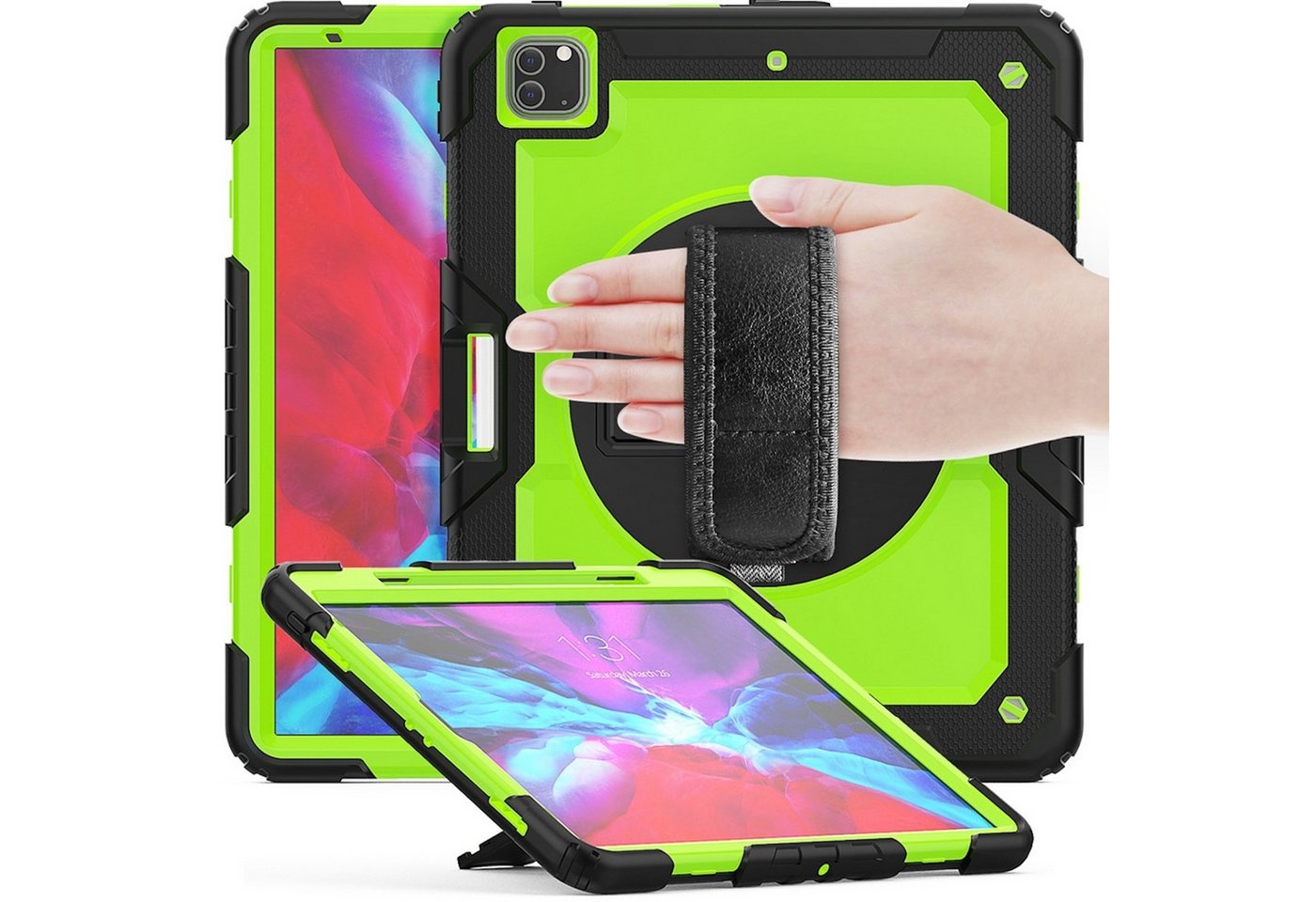 Wigento Tablet-Hülle Für Apple iPad Pro 13 2024 Hybrid 360 Grad Schutz Hülle Schultergurt Wigento Tablet-Hülle Für Apple iPad Pro 13 2024 Hybrid 360 Grad Schutz Hülle Schultergurt von Wigento