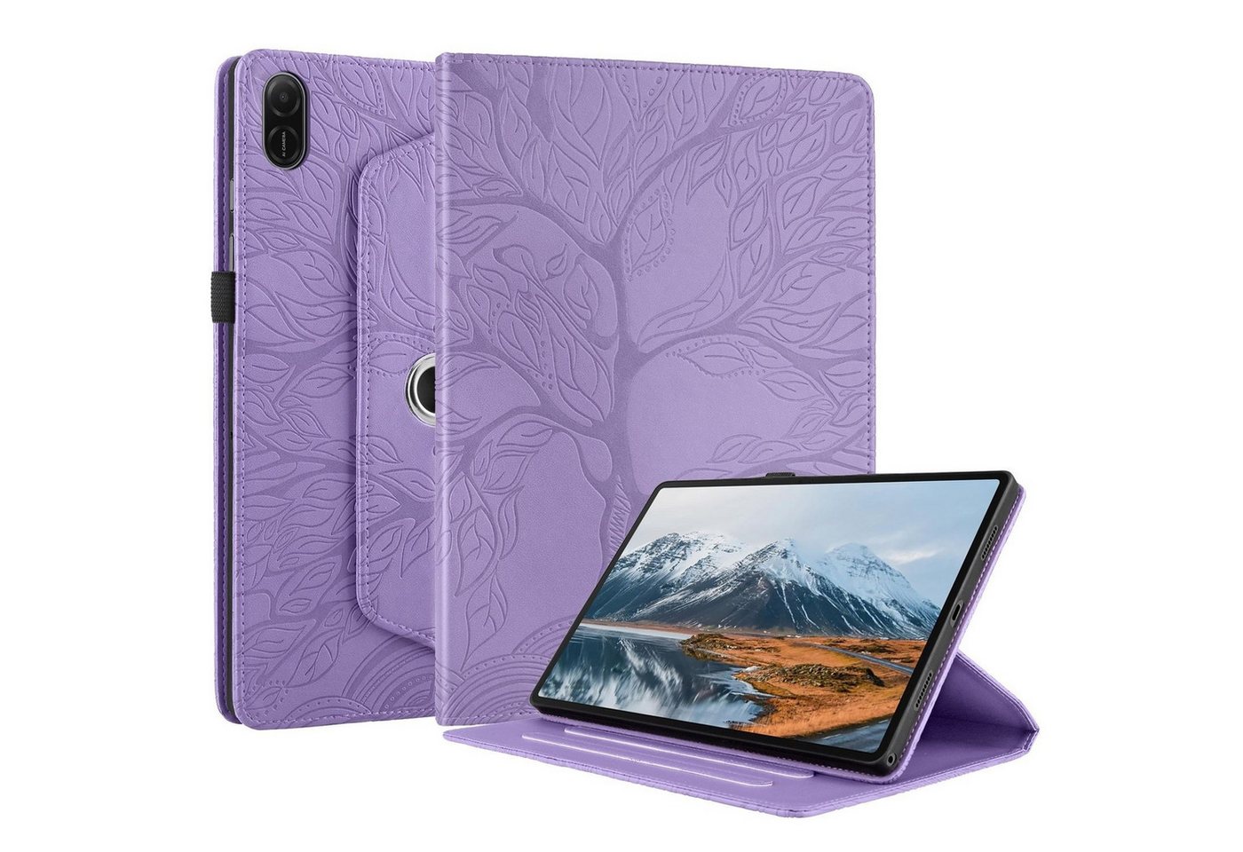 Wigento Tablet-Hülle Für Honor Pad X8a 11 Zoll 360 Grad Baum Motiv Kunstleder Tasche Lila, 360° Drehfunktion, Baum des Lebens Motiv, Standfunktion Wigento Tablet-Hülle Für Honor Pad X8a 11 Zoll 360 Grad Baum Motiv Kunstleder Tasche Lila, 360° Drehfunktion, Baum des Lebens Motiv, Standfunktion von Wigento