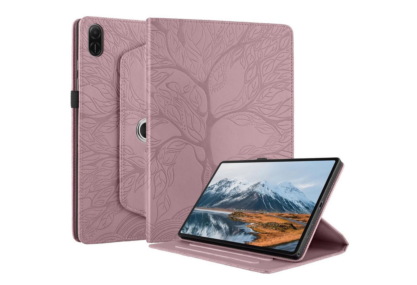 Wigento Tablet-Hülle Für Honor Pad X8a 11 Zoll 360 Grad Baum Motiv Kunstleder Tasche Pink, 360° Drehfunktion, Baum des Lebens Motiv, Standfunktion Wigento Tablet-Hülle Für Honor Pad X8a 11 Zoll 360 Grad Baum Motiv Kunstleder Tasche Pink, 360° Drehfunktion, Baum des Lebens Motiv, Standfunktion von Wigento