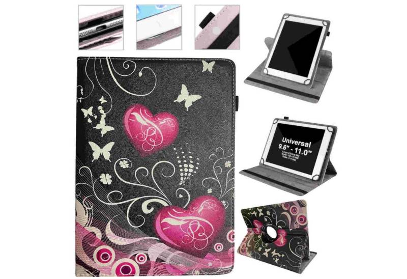 Wigento Tablet-Hülle Für Honor Pad X8a 11 Zoll 360 Grad M28 Universell Tablet Tasche Hülle von Wigento