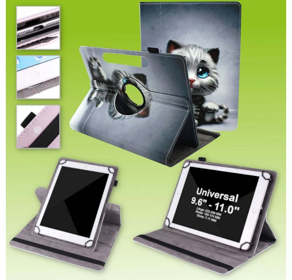 Wigento Tablet-Hülle Für Lenovo Tab E10 TB-X104F 10.1 360 Grad Rotation Universell Motiv 10 Tablet Tasche Kunst Leder Hülle Etuis Wigento Tablet-Hülle Für Lenovo Tab E10 TB-X104F 10.1 360 Grad Rotation Universell Motiv 10 Tablet Tasche Kunst Leder Hülle Etuis von Wigento