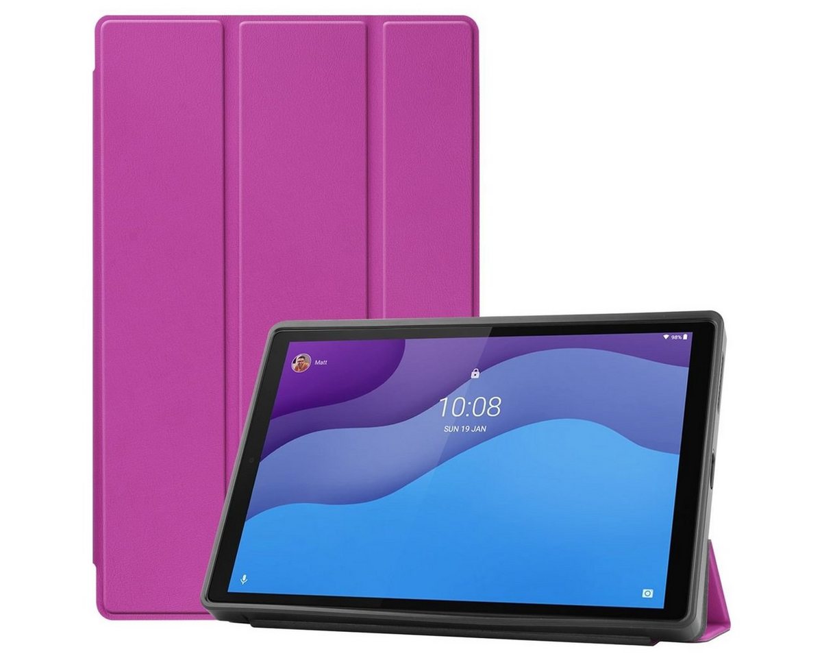 Wigento Tablet-Hülle Für Lenovo Tab M10 HD 2. Gen 2020 TB-X306F Tablet Tasche 3 folt Wake UP Smart Cover Etuis von Wigento
