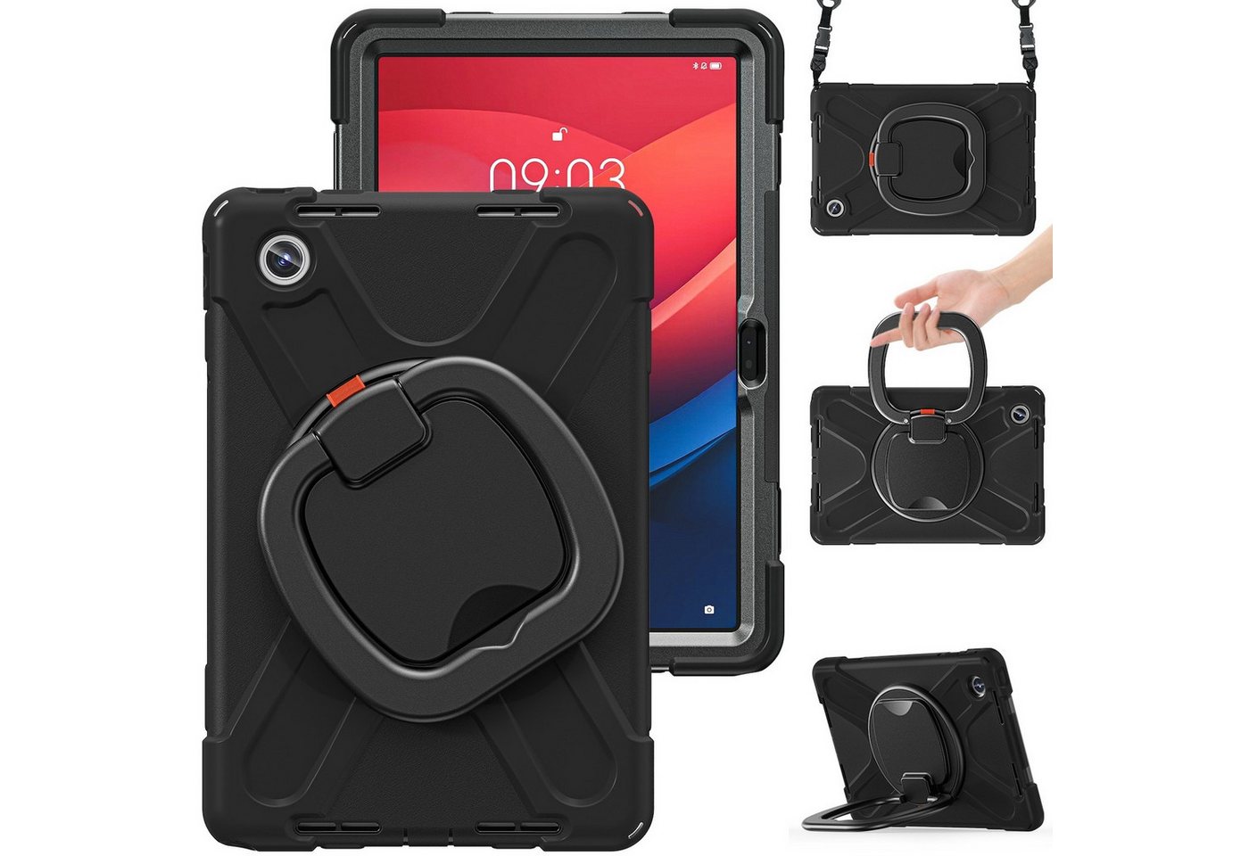 Wigento Tablet-Hülle Für Lenovo Tab M11 360 Silikon Hybrid Tasche Schultergurt Halterung Wigento Tablet-Hülle Für Lenovo Tab M11 360 Silikon Hybrid Tasche Schultergurt Halterung von Wigento