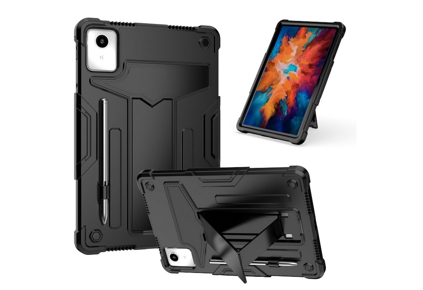 Wigento Tablet-Hülle Für Lenovo Tab M11 Silikon Hybrid Tablet Robot Design T - Halterung Wigento Tablet-Hülle Für Lenovo Tab M11 Silikon Hybrid Tablet Robot Design T - Halterung von Wigento
