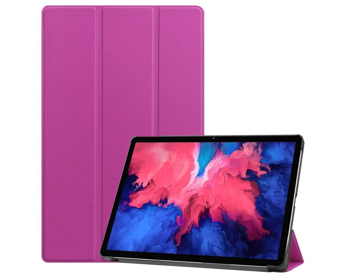 Wigento Tablet-Hülle Für Lenovo Tab P11 11.0 Zoll TB-J606F Tablet Tasche 3 folt Wake UP Smart Cover Etuis von Wigento