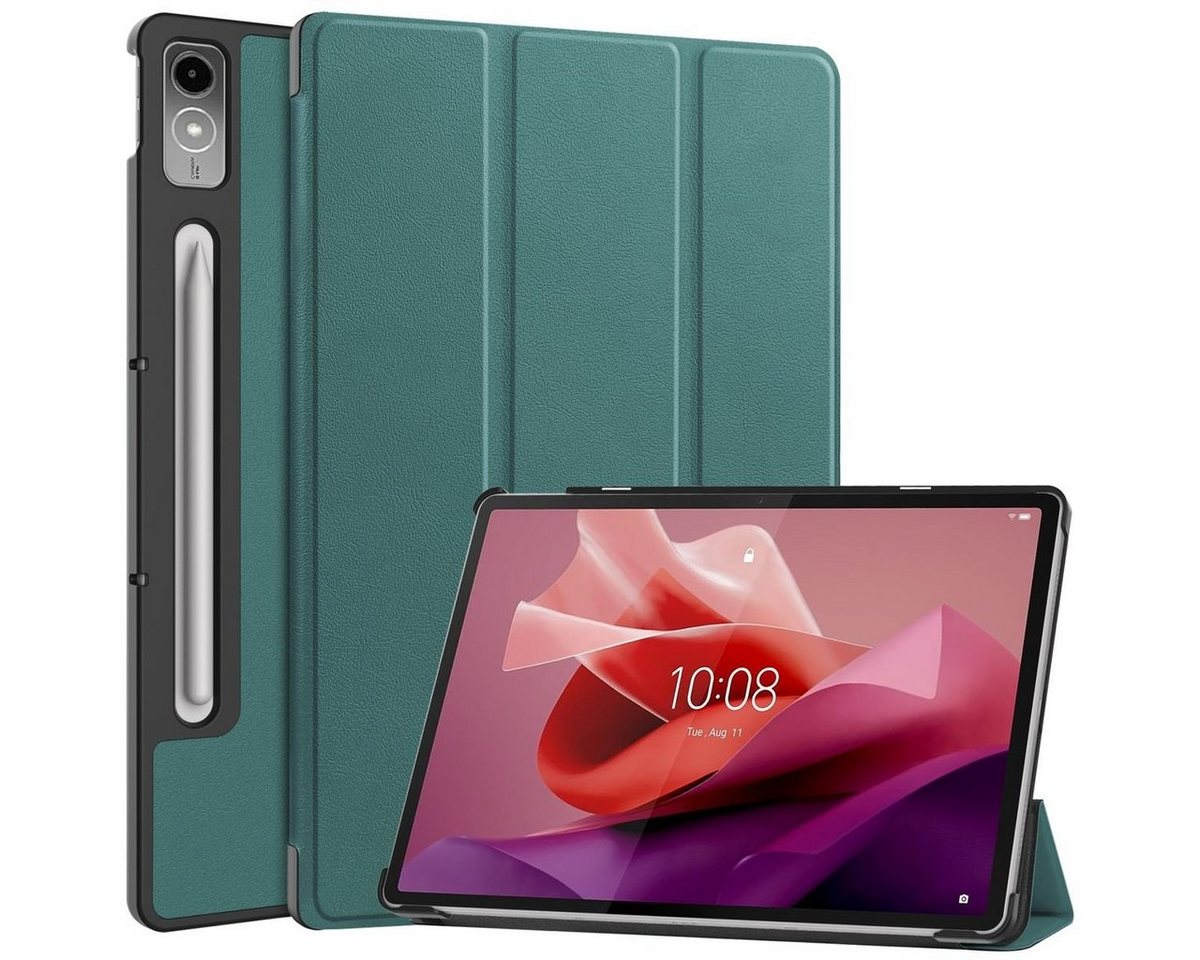 Wigento Tablet-Hülle Für Lenovo Tab P12 12.7 Zoll Tablet 3folt Wake UP Smart Cover Tasche von Wigento