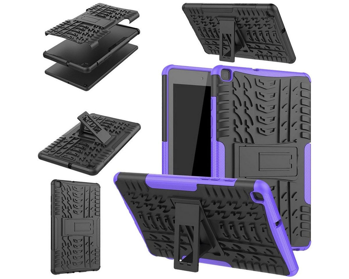 Wigento Tablet-Hülle Für Samsung Galaxy Tab A 8.0 2019 T290 T295 Hybrid Outdoor Schutzhülle Case Lila Tasche Cover Etuis Wigento Tablet-Hülle Für Samsung Galaxy Tab A 8.0 2019 T290 T295 Hybrid Outdoor Schutzhülle Case Lila Tasche Cover Etuis von Wigento