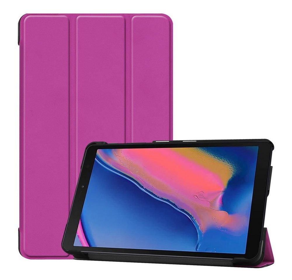 Wigento Tablet-Hülle Für Samsung Galaxy Tab A 8.0 2019 T290 T295 Tablet Tasche 3 folt Wake UP Smart Cover Etuis von Wigento