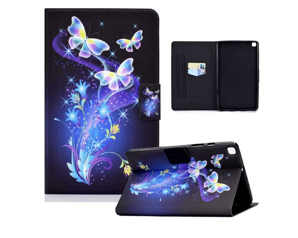 Wigento Tablet-Hülle Für Samsung Galaxy Tab A7 T500 / T505 2020 Motiv 86 Tablet Tasche Kunst Leder Hülle Etuis von Wigento