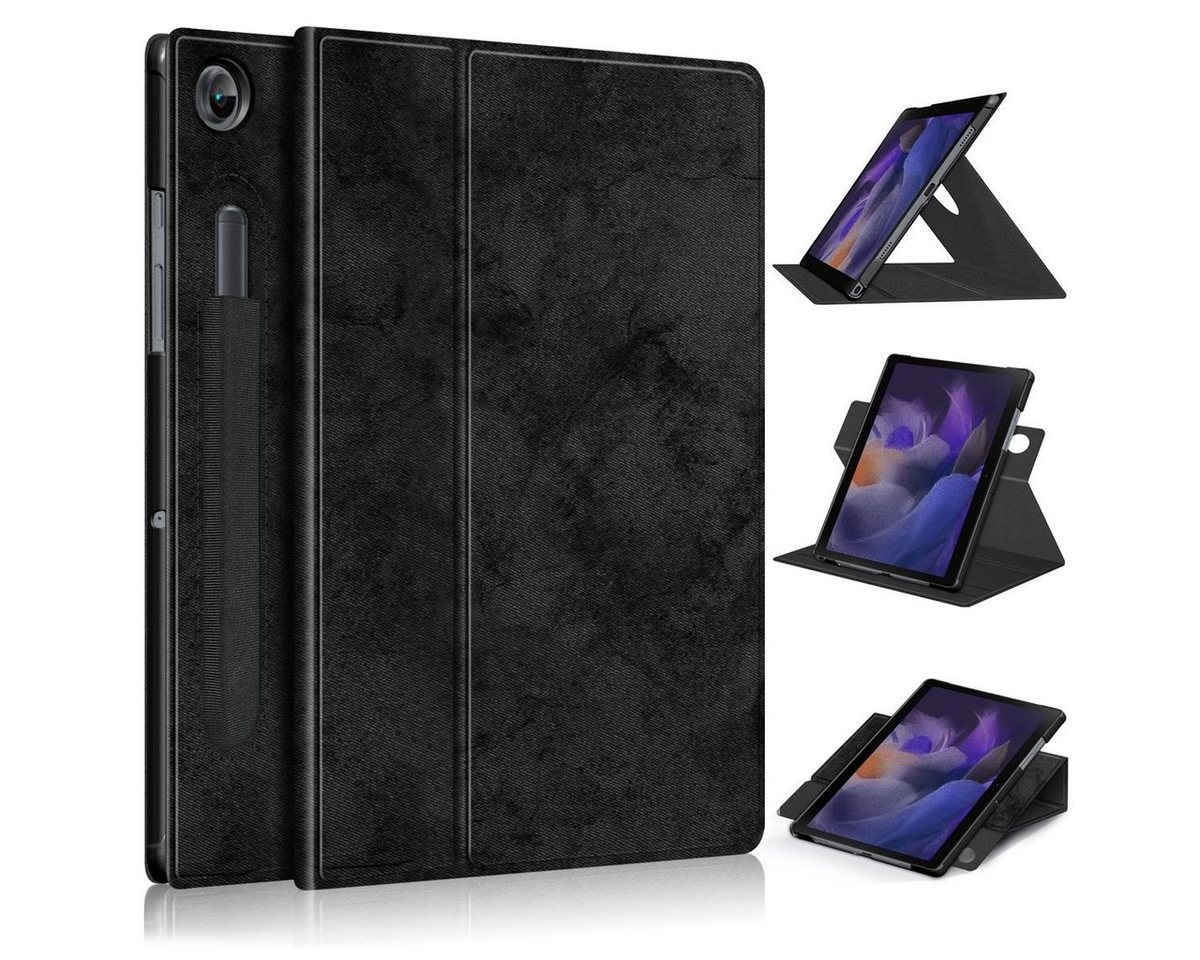 Wigento Tablet-Hülle Für Samsung Galaxy Tab A8 2021 10.5 Zoll SM-X200 360 Grad Rotation + Stift Halterung Tablet Tasche Hülle Case Cover Etui Schutz Schwarz Neu Wigento Tablet-Hülle Für Samsung Galaxy Tab A8 2021 10.5 Zoll SM-X200 360 Grad Rotation + Stift Halterung Tablet Tasche Hülle Case Cover Etui Schutz Schwarz Neu von Wigento
