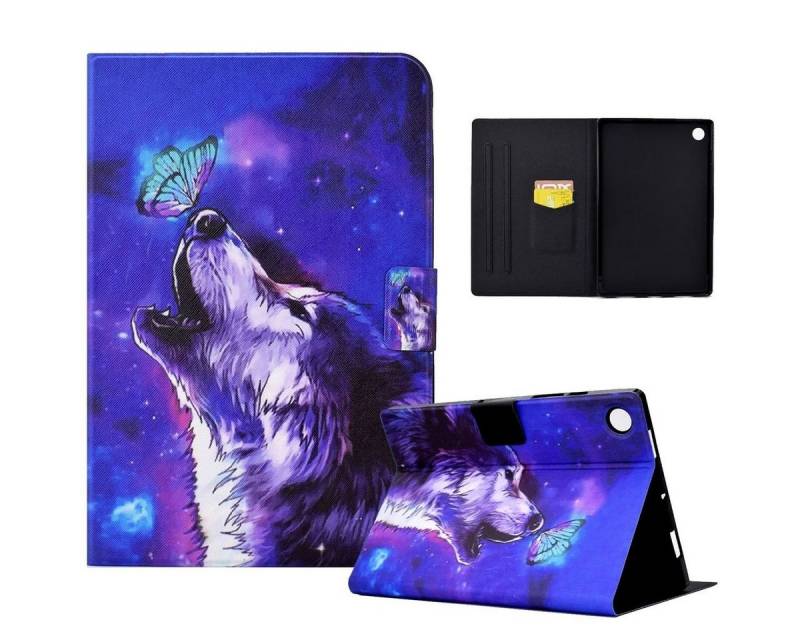 Wigento Tablet-Hülle Für Samsung Galaxy Tab A9 Kunstleder Tablet Tasche Hülle Case Motiv 8 von Wigento