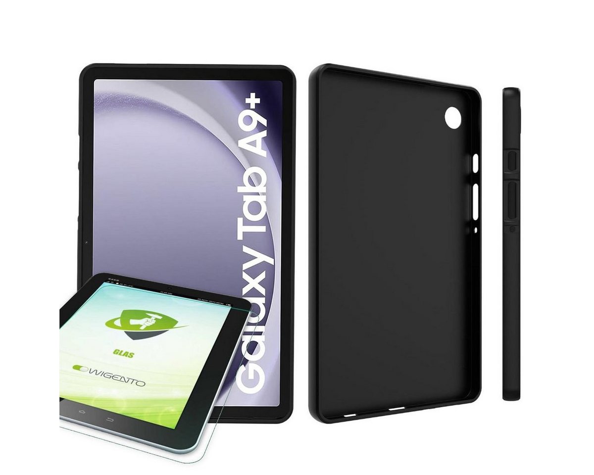 Wigento Tablet-Hülle Für Samsung Galaxy Tab A9 Plus Hülle Tablet Hülle Tasche + Hart Glas Wigento Tablet-Hülle Für Samsung Galaxy Tab A9 Plus Hülle Tablet Hülle Tasche + Hart Glas von Wigento
