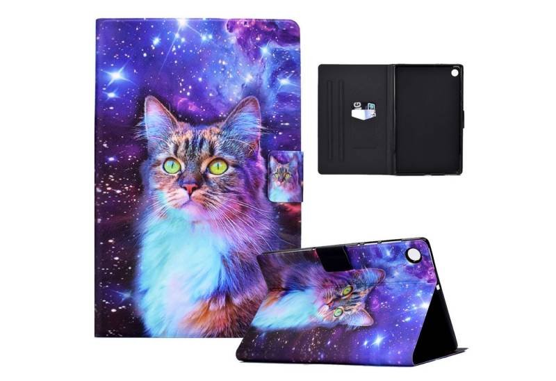 Wigento Tablet-Hülle Für Samsung Galaxy Tab A9 Plus Kunstleder Tablet Tasche Hülle Motiv 11 von Wigento