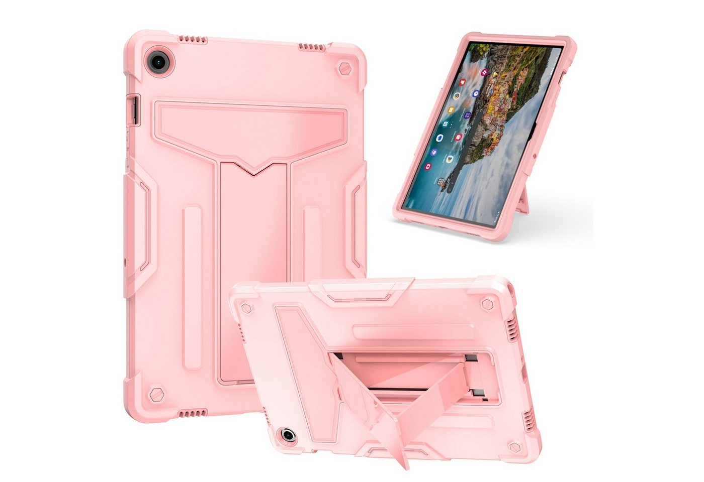 Wigento Tablet-Hülle Für Samsung Galaxy Tab A9 Plus Silikon Hybrid Hülle mit T - Halterung Wigento Tablet-Hülle Für Samsung Galaxy Tab A9 Plus Silikon Hybrid Hülle mit T - Halterung von Wigento