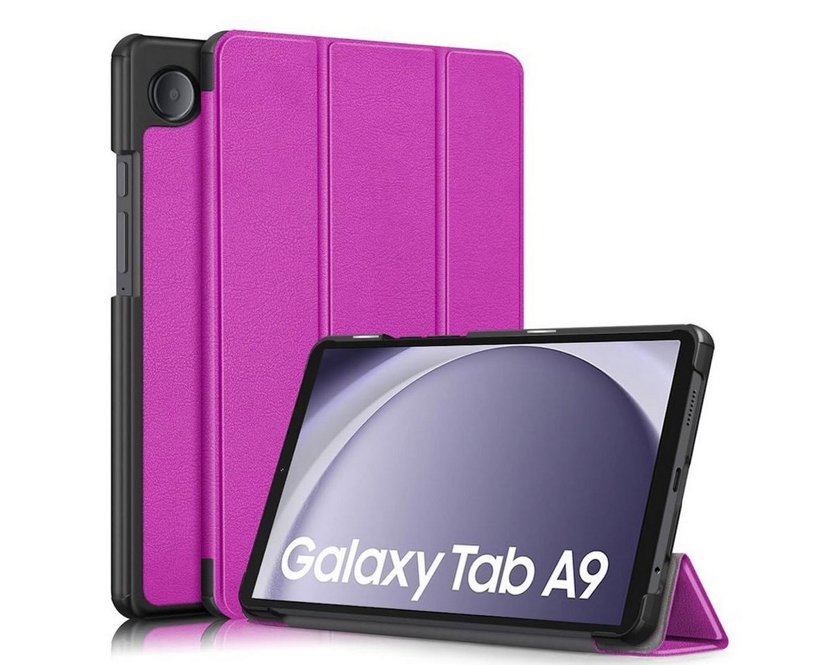Wigento Tablet-Hülle Für Samsung Galaxy Tab A9 Tablet 3folt Wake UP Smart Cover Tasche Case von Wigento