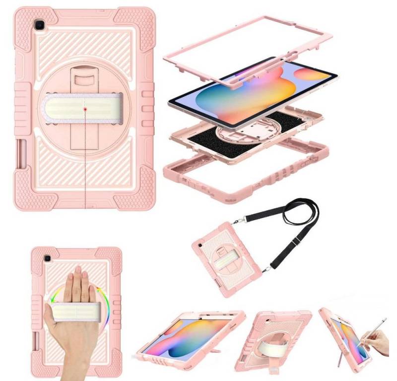 Wigento Tablet-Hülle Für Samsung Galaxy Tab S6 Lite 2024 / 2022 / 2020 360 Grad Hybrid Case von Wigento