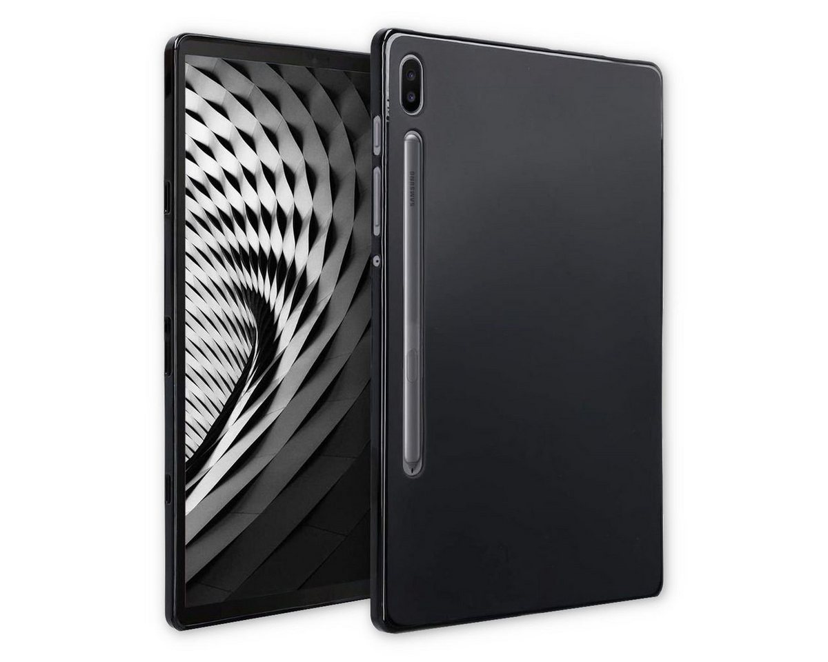 Wigento Tablet-Hülle Für Samsung Galaxy Tab S7 Plus T970N / T976B / Tab S7 FE Schwarz Tablet Tasche Hülle Case TPU Silikon dünn von Wigento