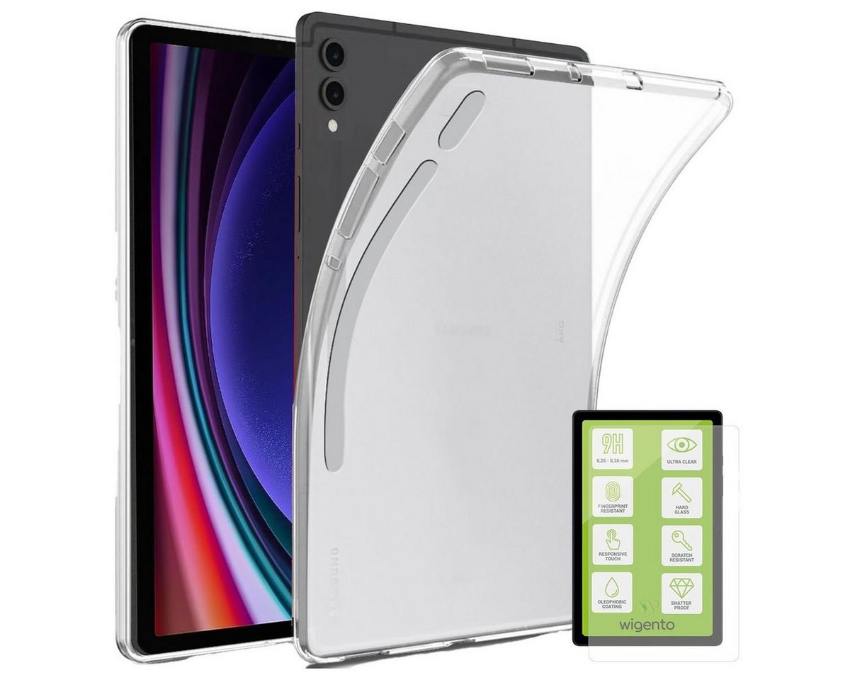 Wigento Tablet-Hülle Für Für Samsung Galaxy Tab S10 Plus FE / S9 Plus FE Hülle + Hart Glas Wigento Tablet-Hülle Für Für Samsung Galaxy Tab S10 Plus FE / S9 Plus FE Hülle + Hart Glas von Wigento