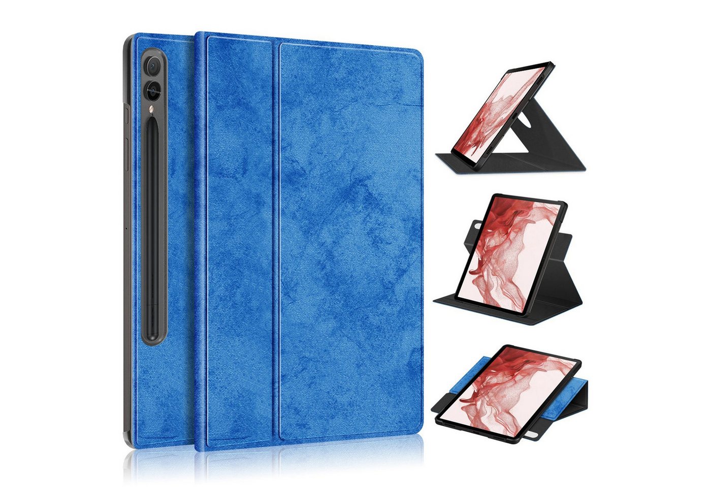 Wigento Tablet-Hülle Für Samsung Galaxy Tab S9 S9 FE 360 Grad Rotation Hülle Tablet Tasche von Wigento