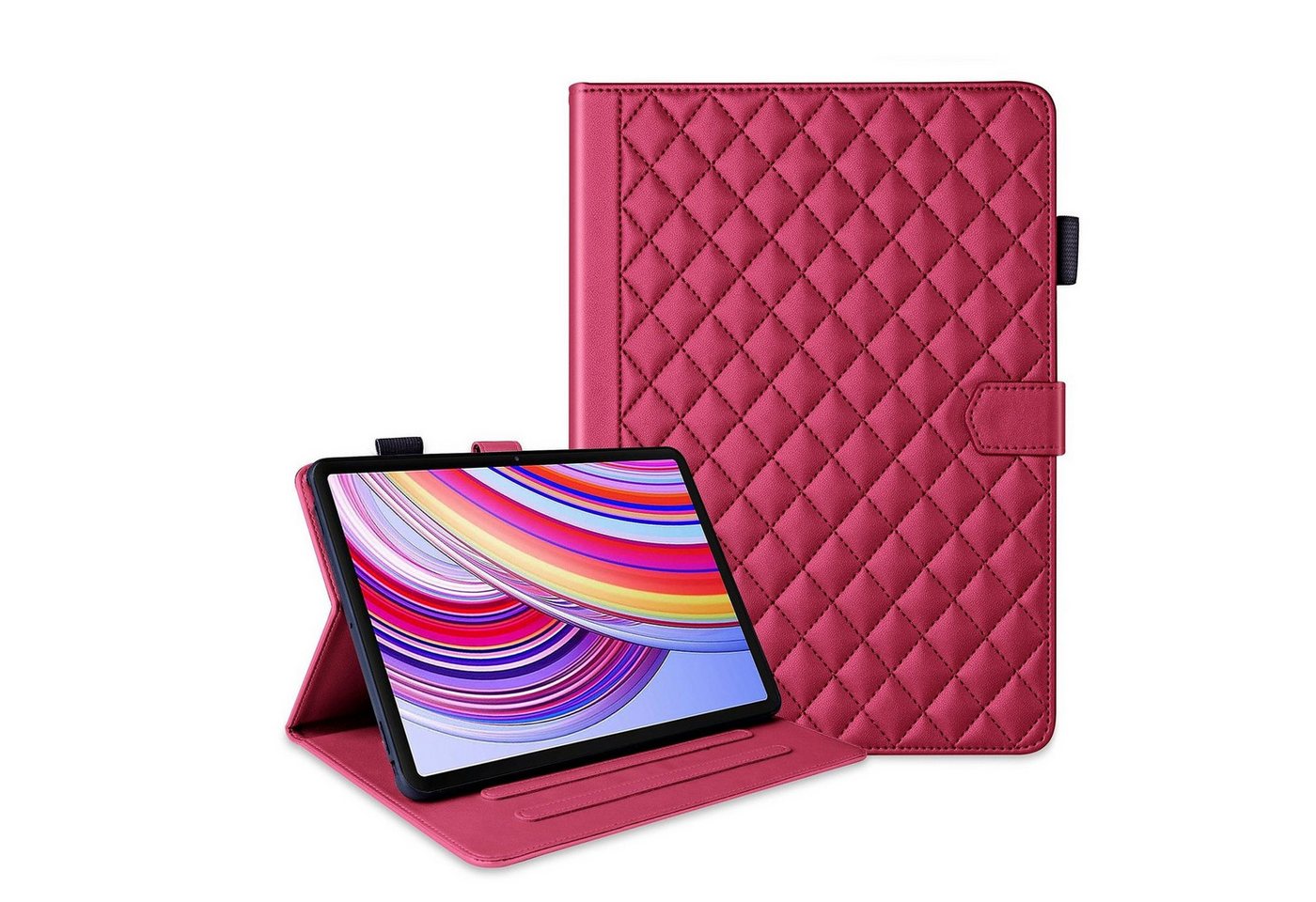 Wigento Tablet-Hülle Für Xiaomi Redmi Pad Pro 12.1 Design Kunstleder Hülle Standfunktion, Kunstlederhülle mit Rhombus-Textur und Standfunktion Wigento Tablet-Hülle Für Xiaomi Redmi Pad Pro 12.1 Design Kunstleder Hülle Standfunktion, Kunstlederhülle mit Rhombus-Textur und Standfunktion von Wigento