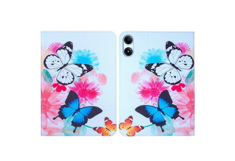 Wigento Tablet-Hülle Für Xiaomi Redmi Pad Pro 12.1 Motiv Kunst-Leder Hülle Kartenfächern, PU-Lederhülle mit integriertem Ständer und Kartenfächern von Wigento