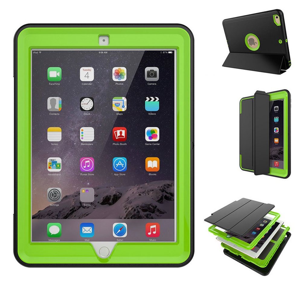 Wigento Tablet-Hülle Mehrteilige Hybrid Outdoor Schutzhülle Case Grün für Samsung Galaxy Tab A 10.5 T590 / T595 Tasche Wake UP 3folt Wigento Tablet-Hülle Mehrteilige Hybrid Outdoor Schutzhülle Case Grün für Samsung Galaxy Tab A 10.5 T590 / T595 Tasche Wake UP 3folt von Wigento