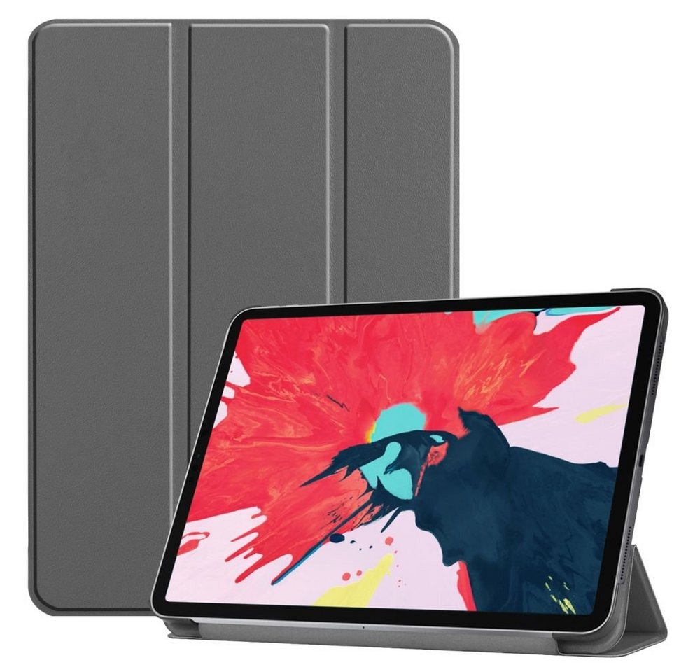 Wigento Tablet-Hülle Premium Smart Cover Grau Wake UP Tasche Etuis Hülle für Apple iPad Pro 11.0 2020 Case von Wigento