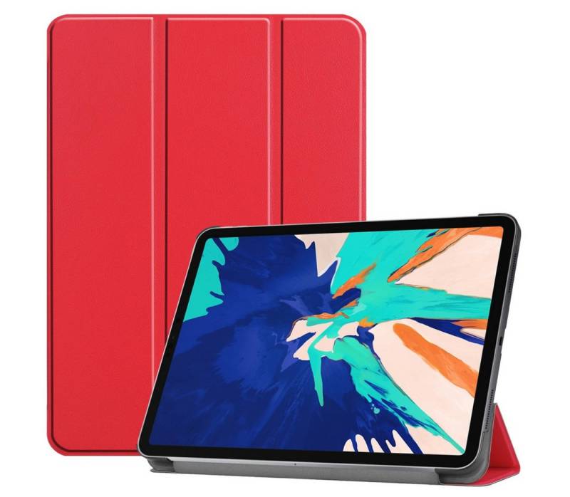 Wigento Tablet-Hülle Premium Smart Cover Rot Tasche Etuis Hülle für Apple iPad Pro 12.9 2020 Case von Wigento