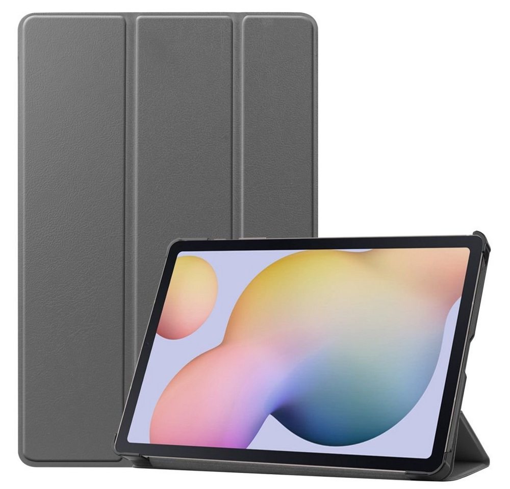 Wigento Tablet-Hülle Premium Smartcover Grau Tasche Etuis Hülle für Samsung Galaxy Tab S7 / Tab S8 von Wigento