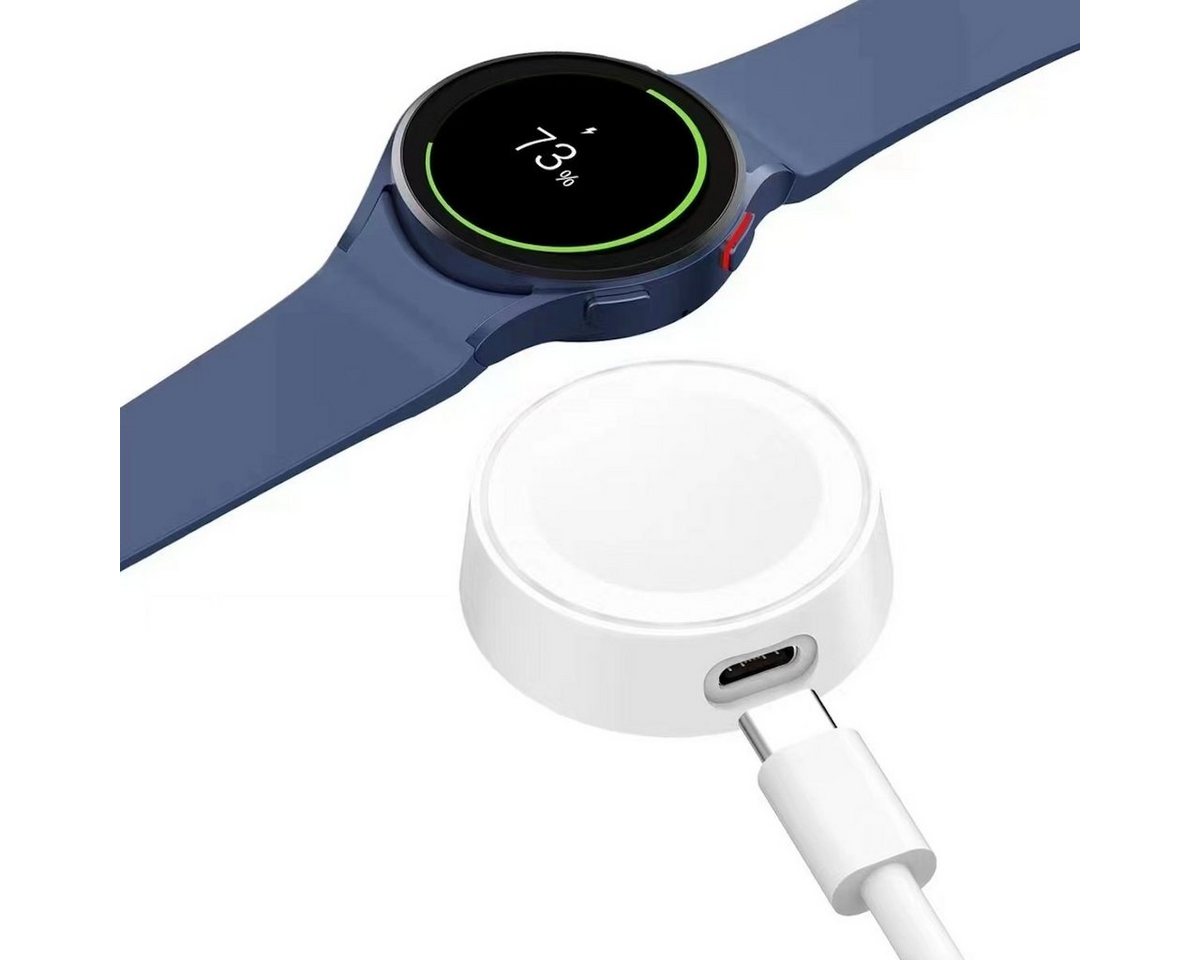 Wigento Tragbares Kabelloses Magnetisches Ladegerät für Samsung Galaxy Watch Stromadapter von Wigento