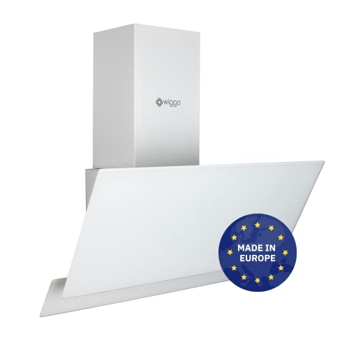 Wiggo Dunstabzugshaube 60cm kopffrei I Abluft Umluft Dunstabzug 300m³/h - LED Touch-Display 3 Stufen I Schräghaube inkl. Fettfilter & 2x Kohlefilter I Abzugshaube mit 2 teiliger Glasfront weiß Wiggo Dunstabzugshaube 60cm kopffrei I Abluft Umluft Dunstabzug 300m³/h - LED Touch-Display 3 Stufen I Schräghaube inkl. Fettfilter & 2x Kohlefilter I Abzugshaube mit 2 teiliger Glasfront weiß von Wiggo