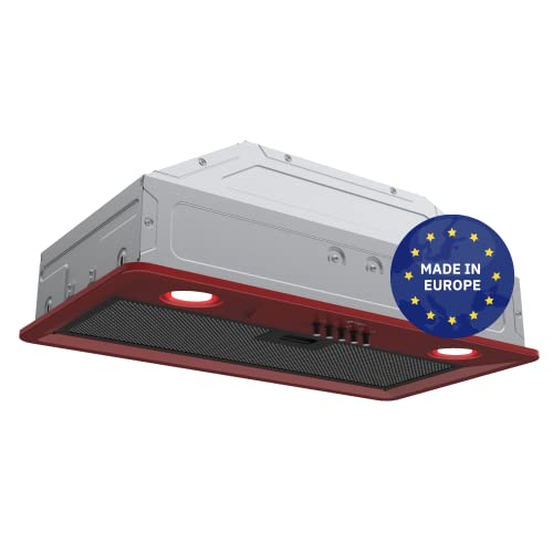 Wiggo Dunstabzugshaube 60cm rot I Kaminhaube zur Wandmontage für Abluft & Umluft Dunstabzug 300m³/h I Touch-Steuerung I Inkl. Fettfilter & 2x Aktivkohlefilter Wiggo Dunstabzugshaube 60cm rot I Kaminhaube zur Wandmontage für Abluft & Umluft Dunstabzug 300m³/h I Touch-Steuerung I Inkl. Fettfilter & 2x Aktivkohlefilter von Wiggo