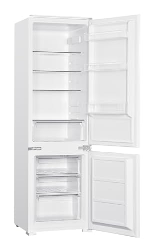 Wiggo WR-BC178E Einbaukühlschrank weiß - Kühlschrank 178 x 54 x 54 cm I 249 L I Kühlschrank mit Gefrierfach I Schlichter & Stilvoller Einbaukühlschrank I Geräumige Kühl-Gefrierkombination von Wiggo