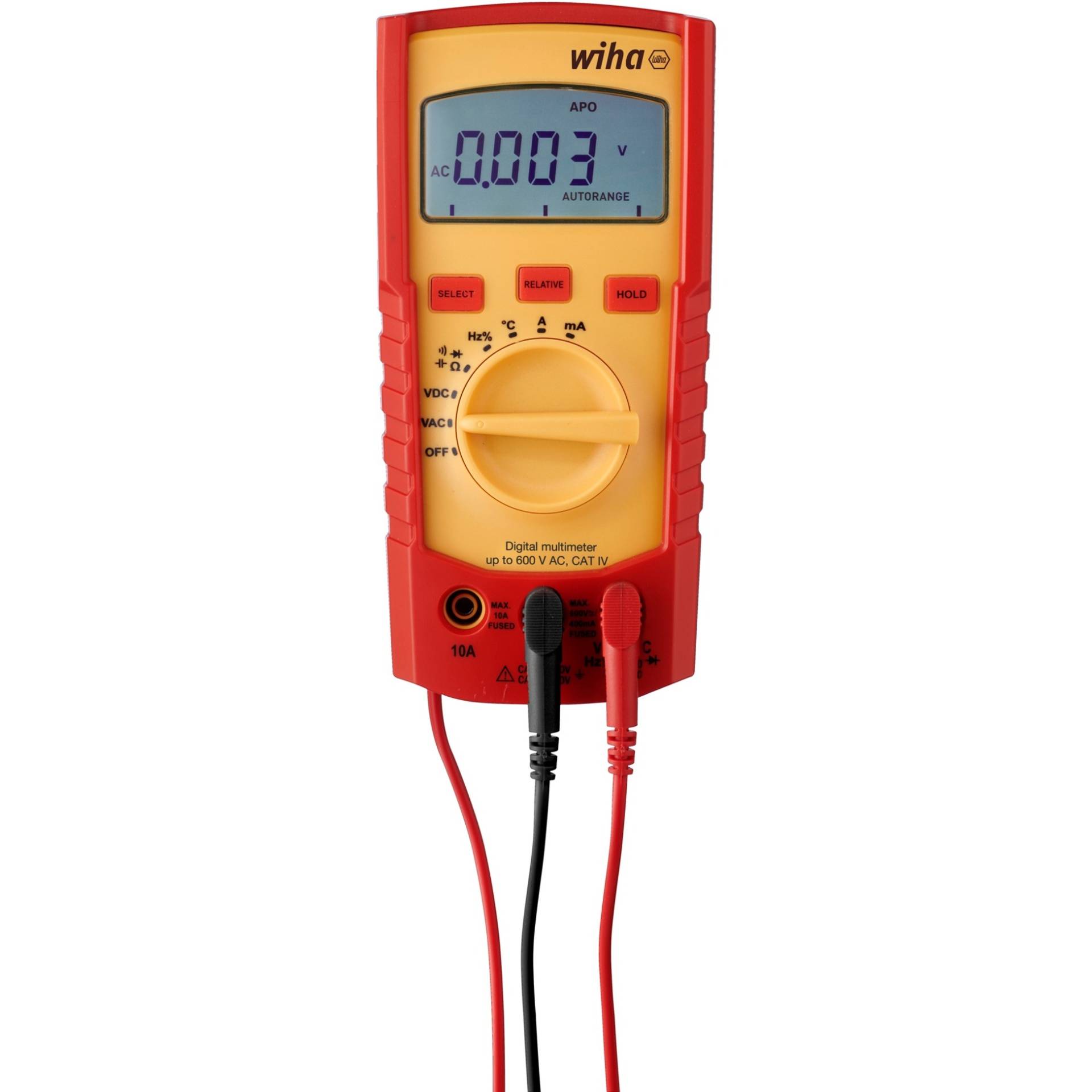 Digitales Multimeter 45215, bis 1.000 V AC, CAT IV, Messgerät von Wiha